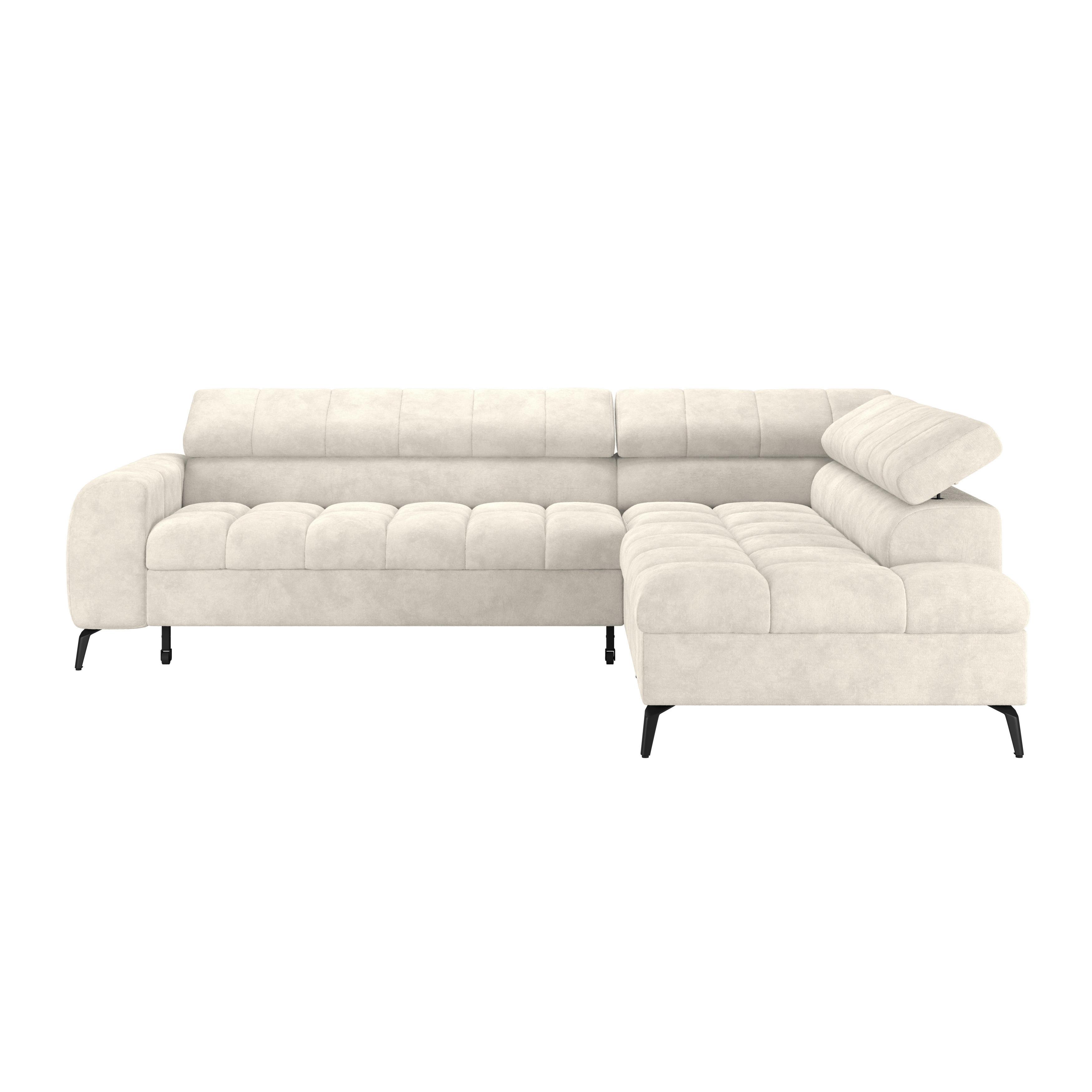 Ecksofa mit Schlaffunktio Volf cremefarben 261x203 cm