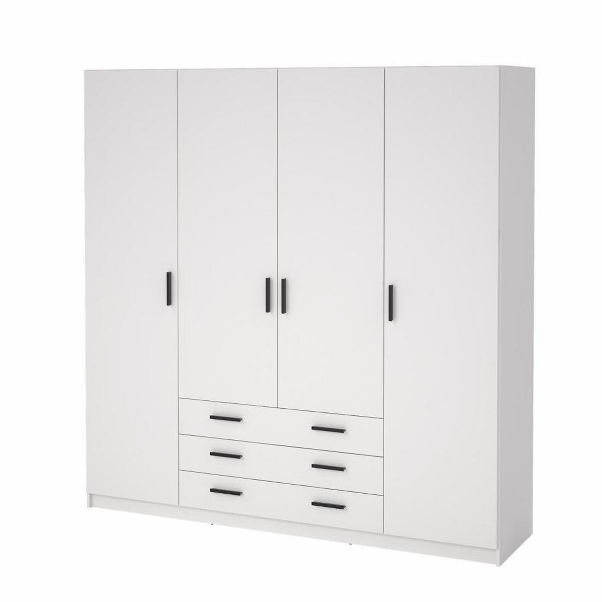 Ruhásszekrény Sprint 195,5/200cm - fehér, Konventionell (195,5/200/50cm)