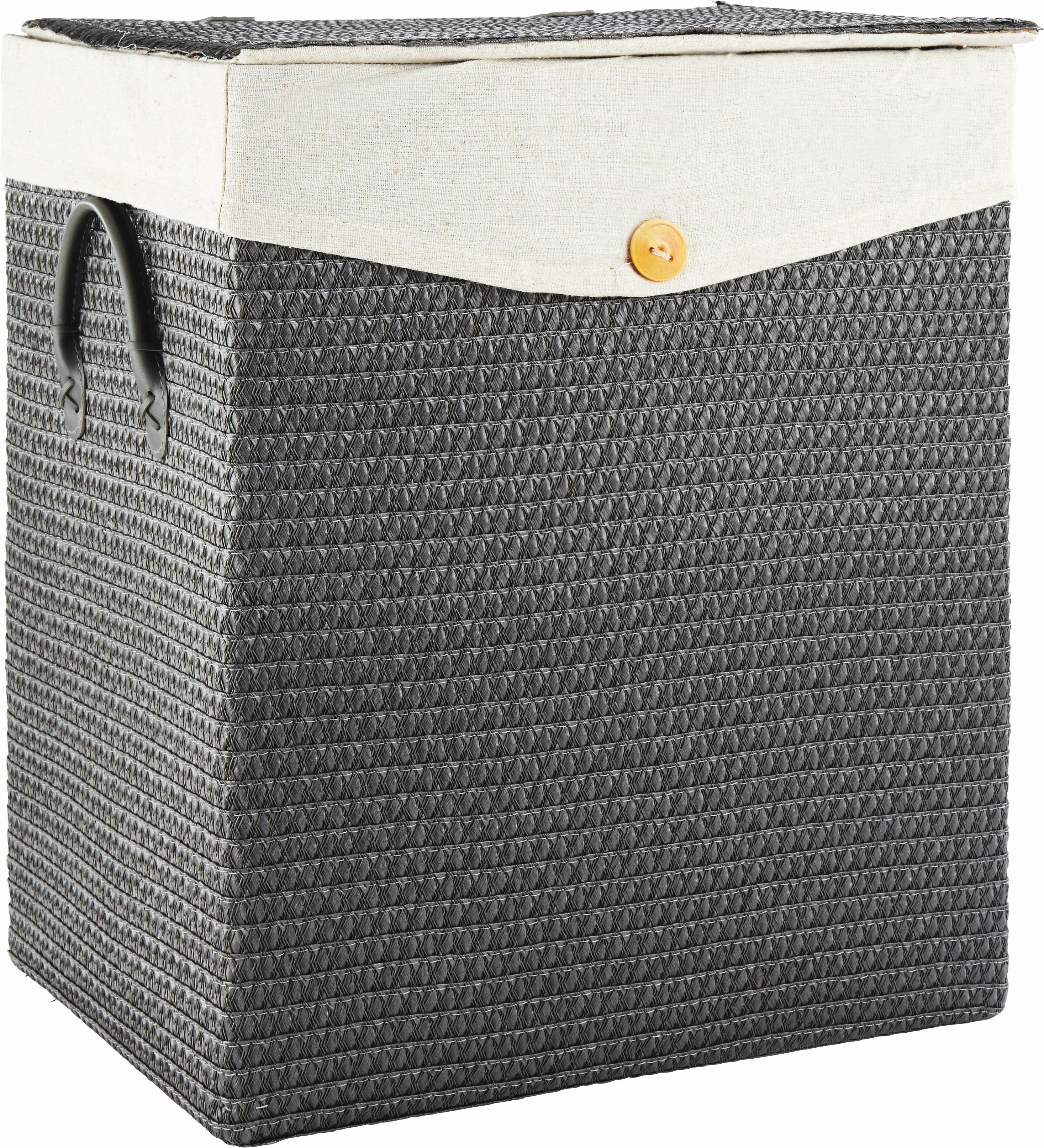 KOŠ NA PRÁDLO DENISE - šedá, Romantický / Rustikální, textil/plast (42/49/33cm) - Mömax