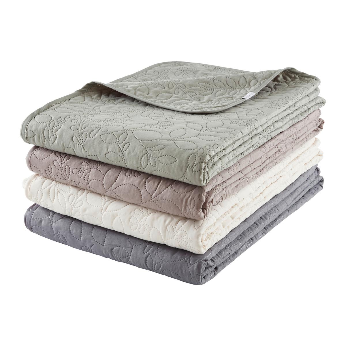 Denná prikrývka Grace, 220/240cm, sivohnedá - sivohnedá, textil (220/240cm) - Modern Living