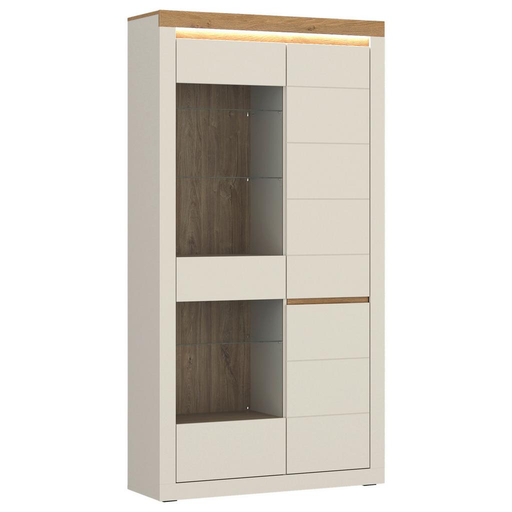 Vitrine Naxxar Eichefarben/Kaschmir B:104,2