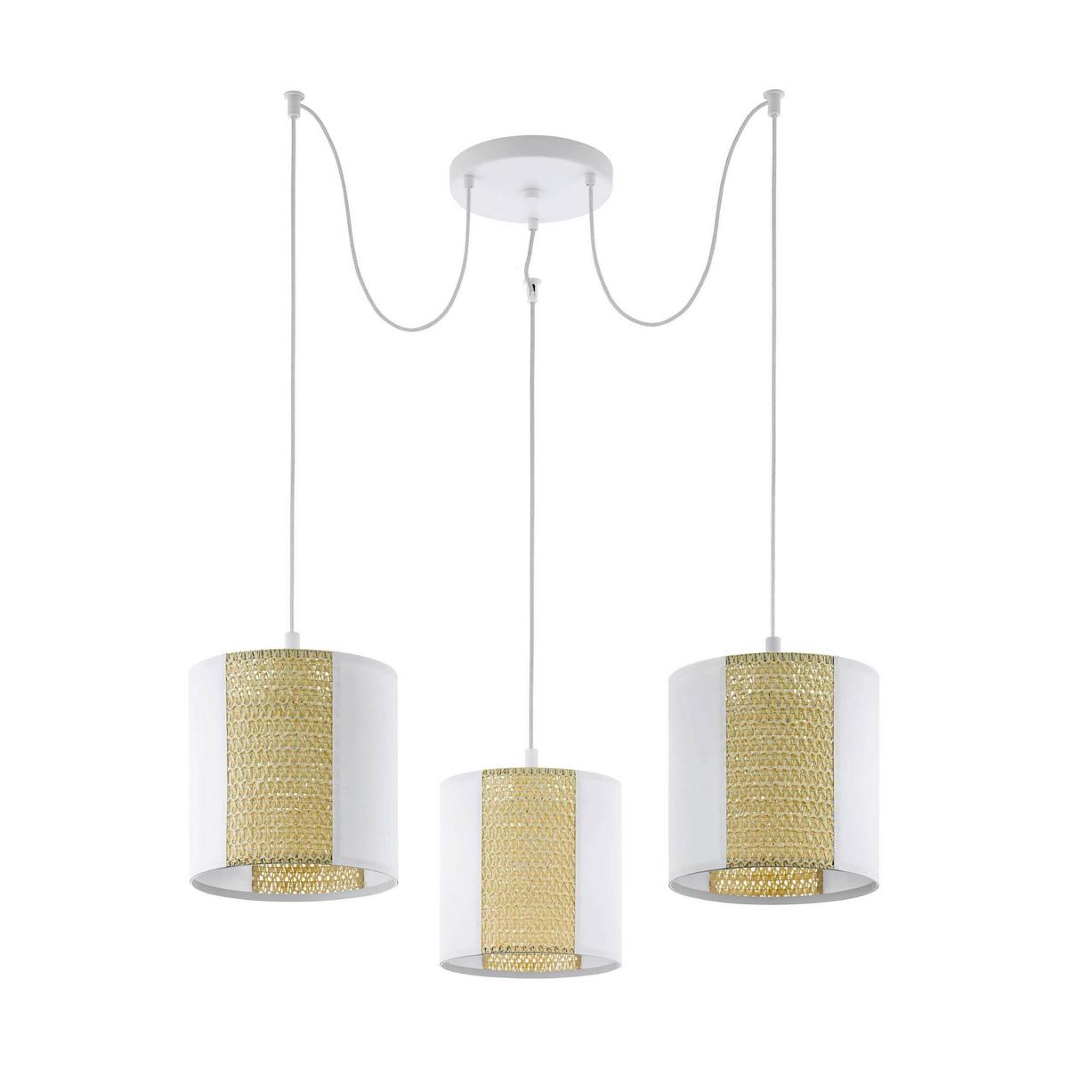 Hängeleuchte 43403* Arnhem - Braun/Weiß, Natur, Naturmaterialien/Papier (96/130cm) - Eglo