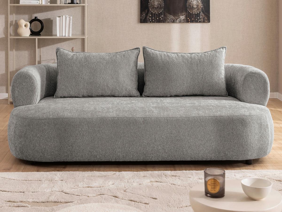 3-sitzer-sofa Ferro Grau B: 200 Cm - Schwarz/Grau, Design, Textil (200/76/96cm) - Livetastic
