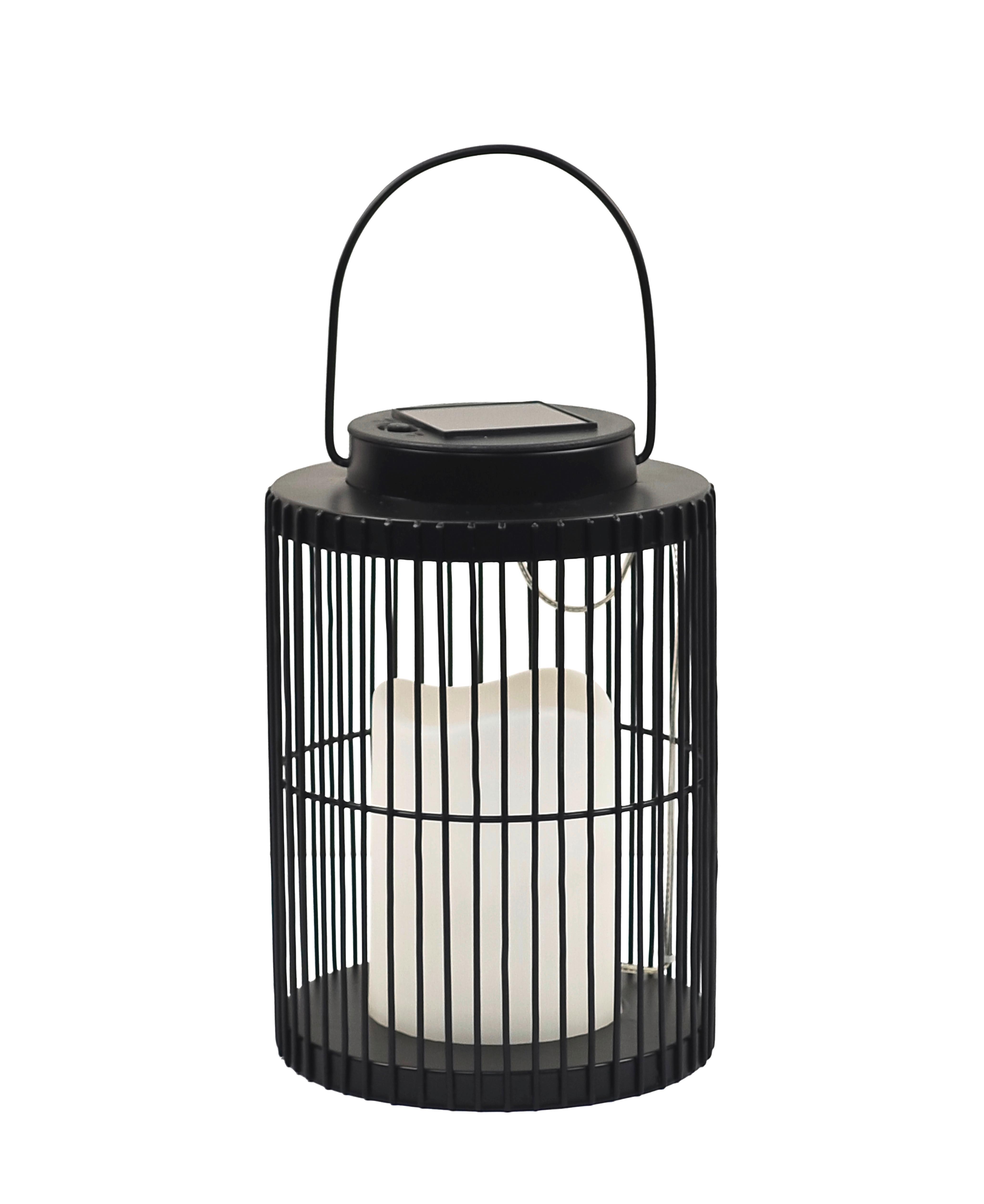 SOLÁRNE SVIETIDLO AMO - čierna, Konventionell, kov/plast (13/19-27,5cm) - Modern Living