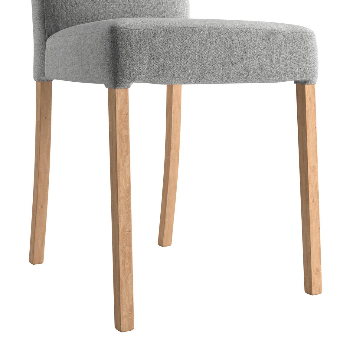 Stuhl Emma Ii - Eichefarben/Hellgrau, KONVENTIONELL, Holz/Textil (43/91/58cm)