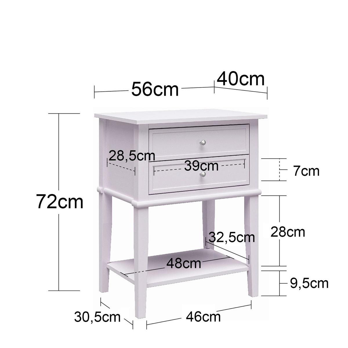Beistelltisch Franklin Hellblau B: 56 Cm - Blau/Hellblau, Design, Holz/Holzwerkstoff (56/40/72cm) - MID.YOU