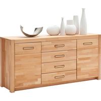Sideboard Massiv B: 163 cm Fenja, Kernbuche - Buchefarben, Design, Holz (163/78/40cm) - MID.YOU