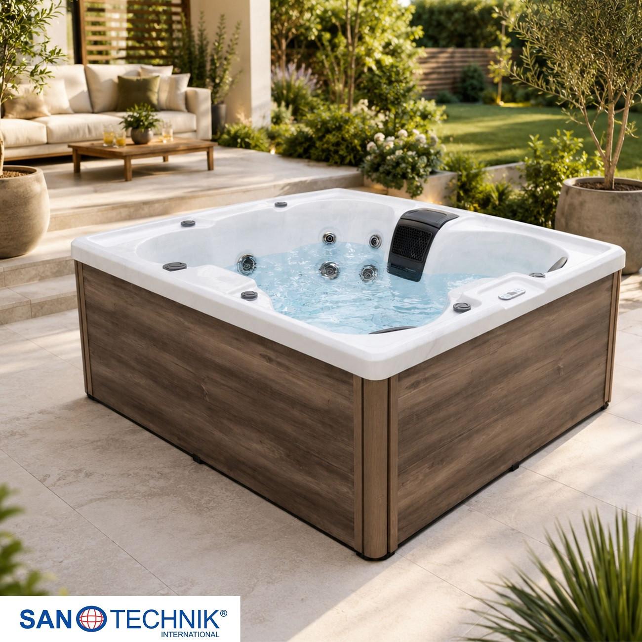 WHIRLPOOL Carole Grauweiß B: 210 cm - Grauweiß, KONVENTIONELL, Kunststoff (210/180/82cm) - Sanotechnik