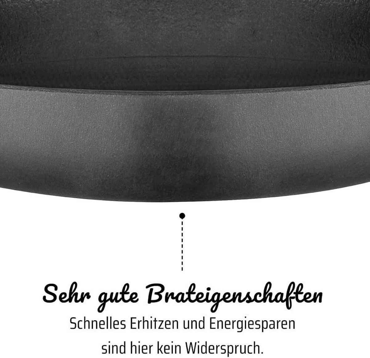 Gusseisenpfanne Robusta Gusseisen, Schwarz, Ø: 30cm - Schwarz, Basics, Metall (30cm) - GSW