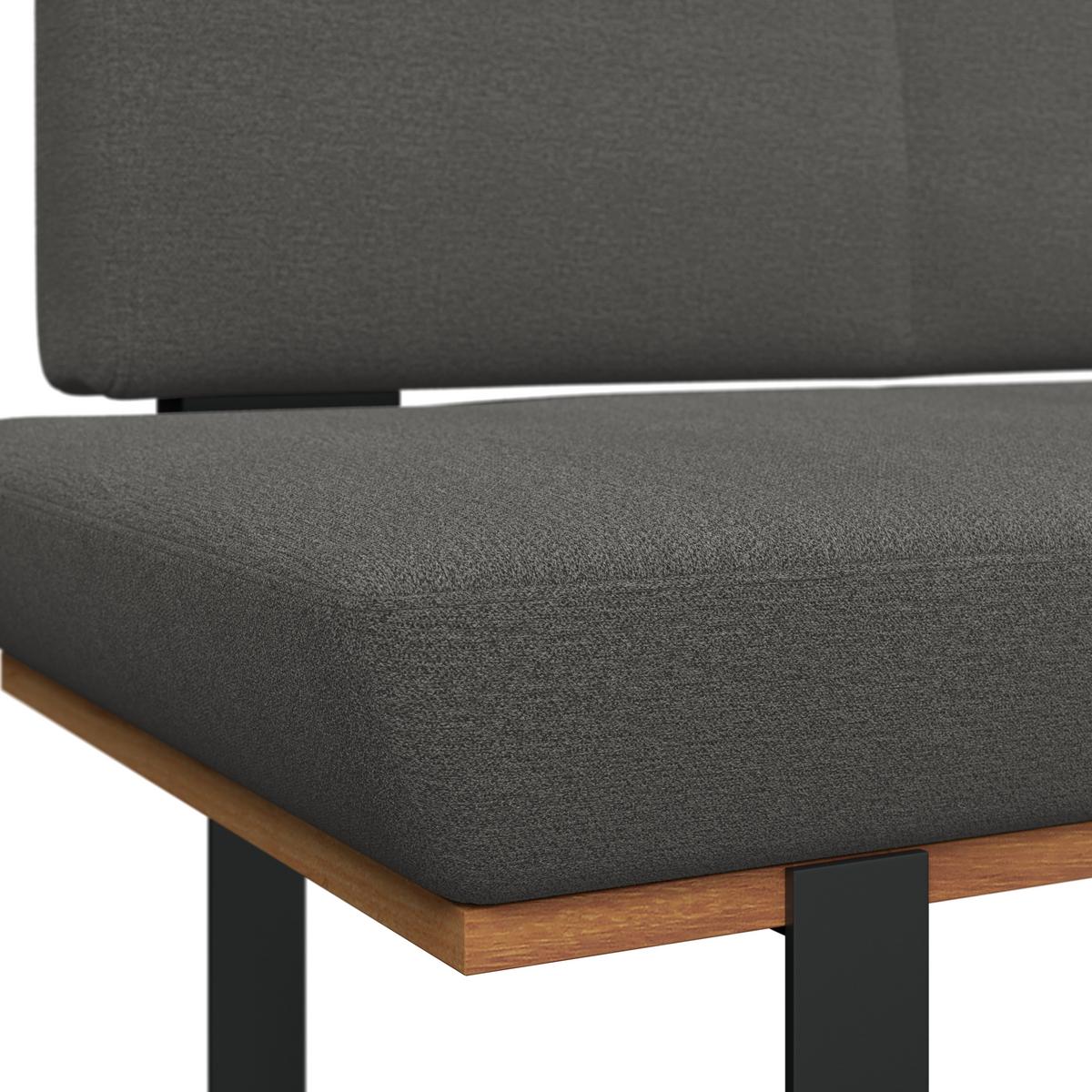 Eckbank Tristan Webstoff schwarz, S:225x175cm - Schwarz, MODERN, Holz/Textil (225/175cm) - James Wood