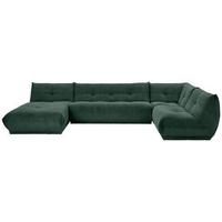 Wohnlandschaft Giselle Dunkelgrün U: 185x390x210 Cm - Dunkelgrün, Trend, Textil (185/390/210cm) - Livetastic