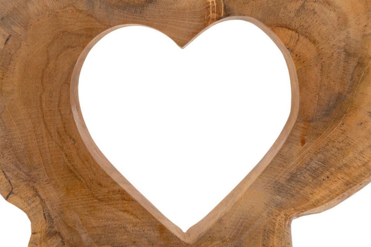 Skulptur Hasi Teak Braun, B: 28 cm - Braun, Basics, Holz (28/38/10cm)