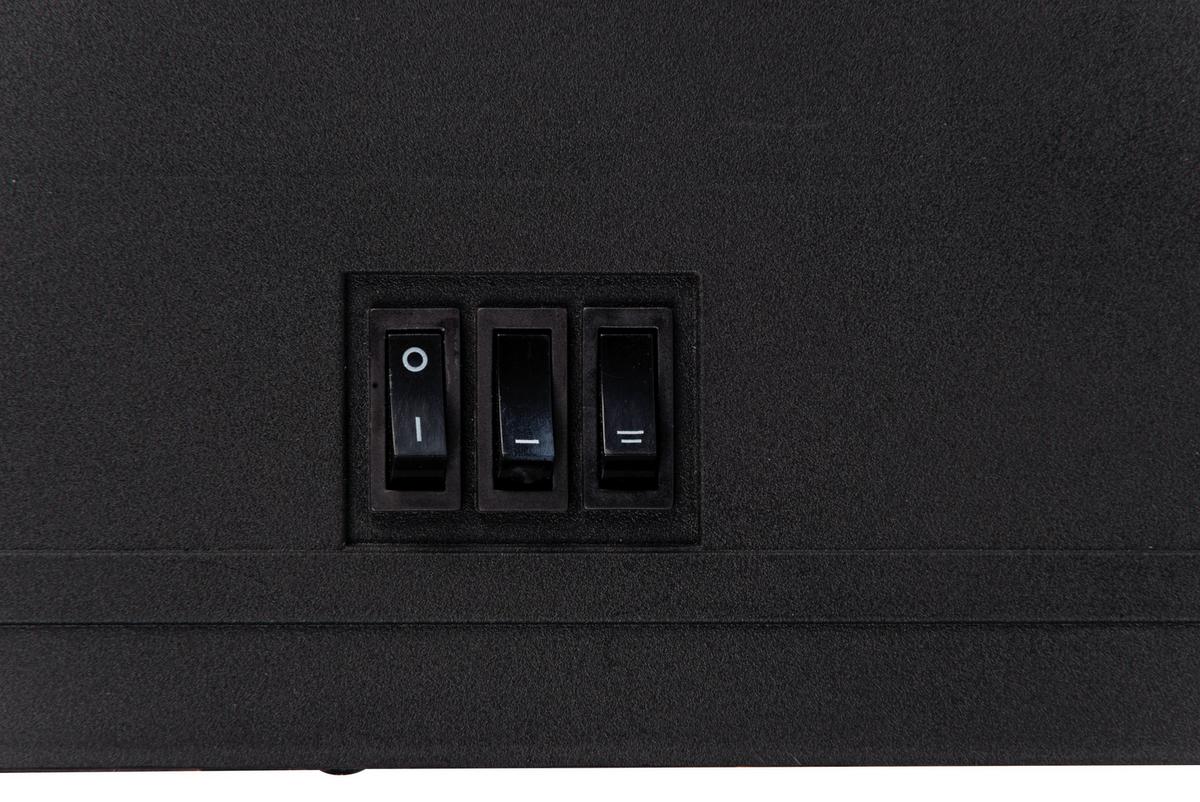Elektrokamin 2000w Schwarz 2 Heizstufen Flammeff Torino - Schwarz, KONVENTIONELL, Kunststoff (38/56,5/24cm)