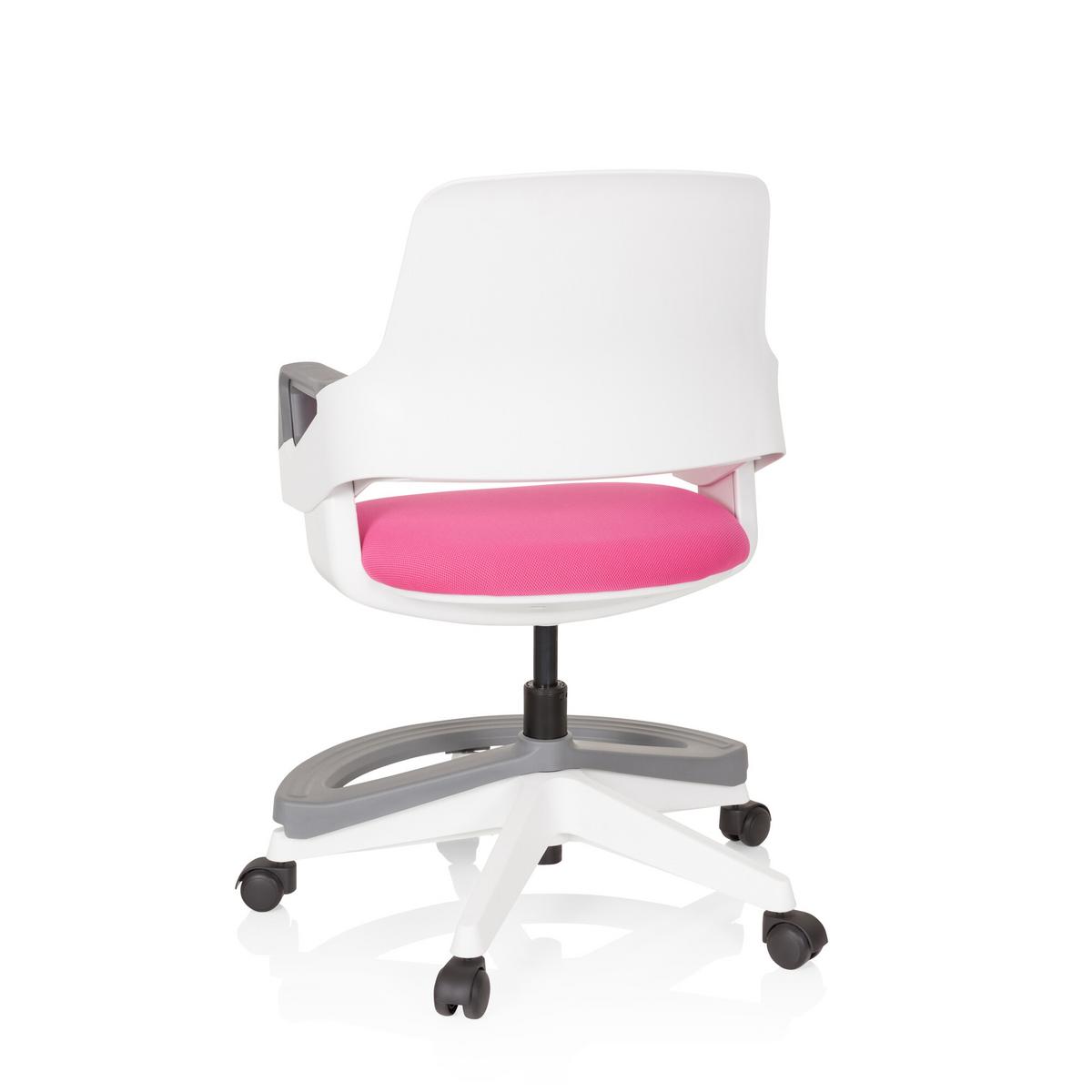 Jugenddrehstuhl Kid Flex Mit Armstützen Pink Bis 70 Kg - Pink/Weiß, Basics, Kunststoff (53/80-93/60cm) - MID.YOU