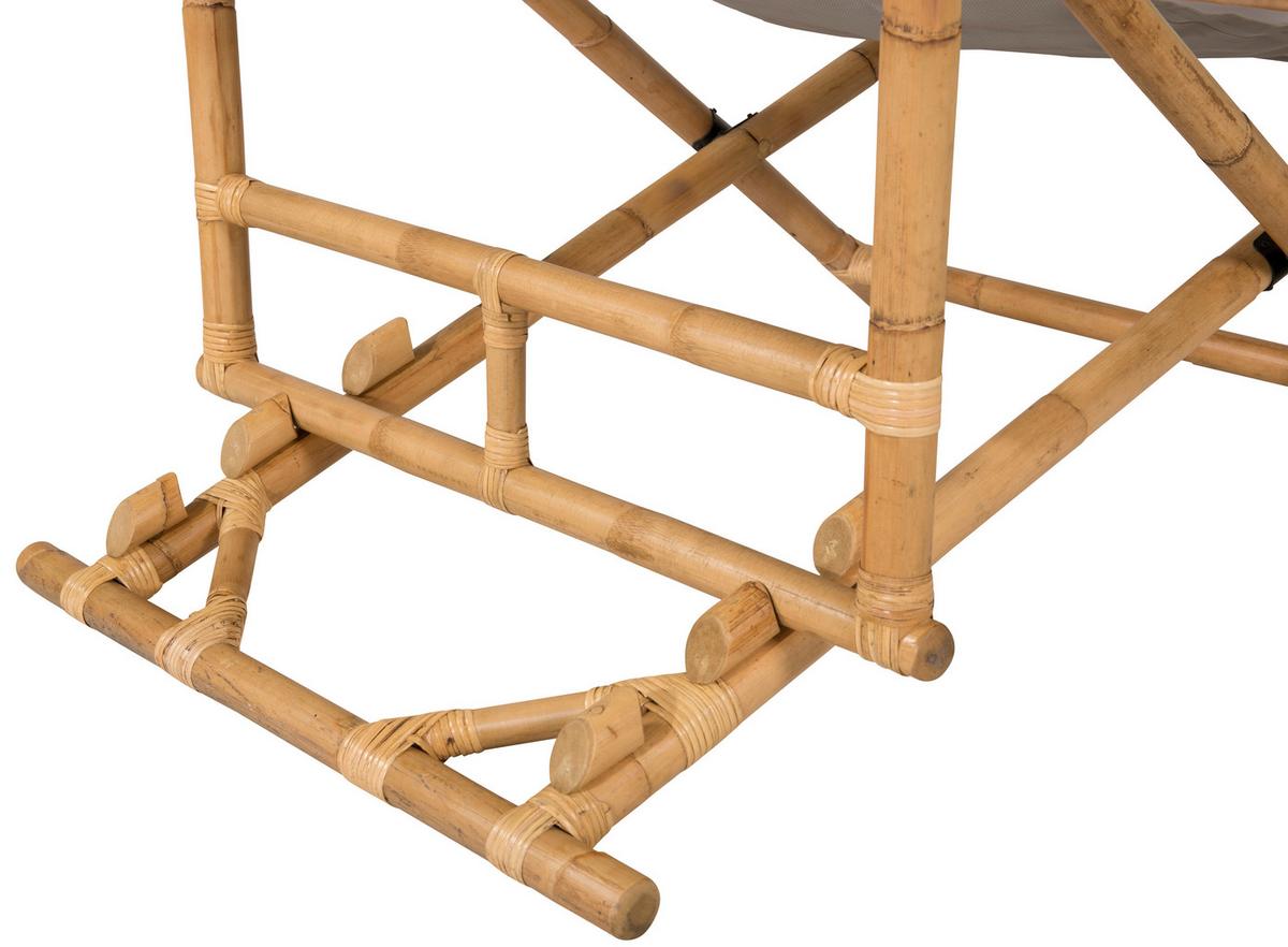 Strandsessel Cane - Grau, KONVENTIONELL, Holz/Textil (73/79/73cm) - Gardenson