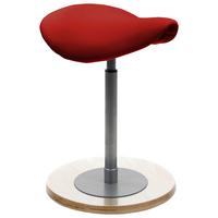 Bürohocker My Ergosit - Rot/Silberfarben, KONVENTIONELL, Holz/Textil (42/57-82/42cm) - Livetastic