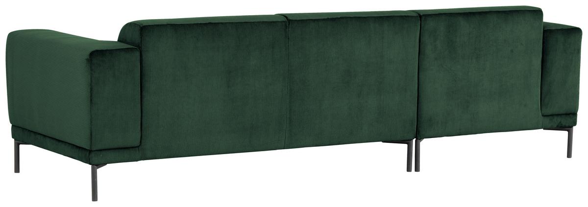 Ecksofa Erno Grün S: 262 cm - Schwarz/Grün, Design, Textil (262/183cm) - MID.YOU