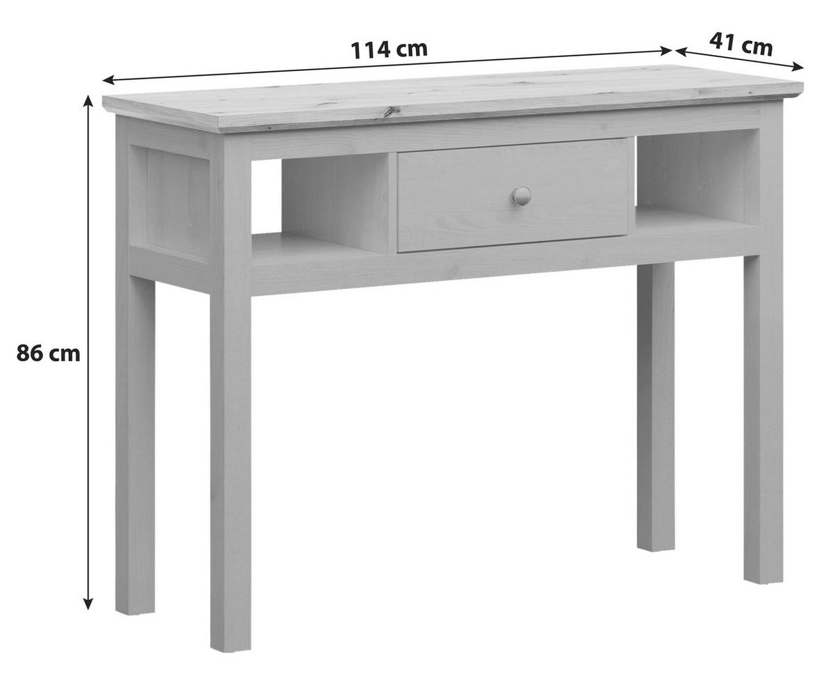 Schminktisch Bondy Eiche Dekor /graphit B: 114 Cm Mit Lade - Graphitfarben/Eiche Artisan, KONVENTIONELL, Holzwerkstoff (114/86/41cm) - MID.YOU