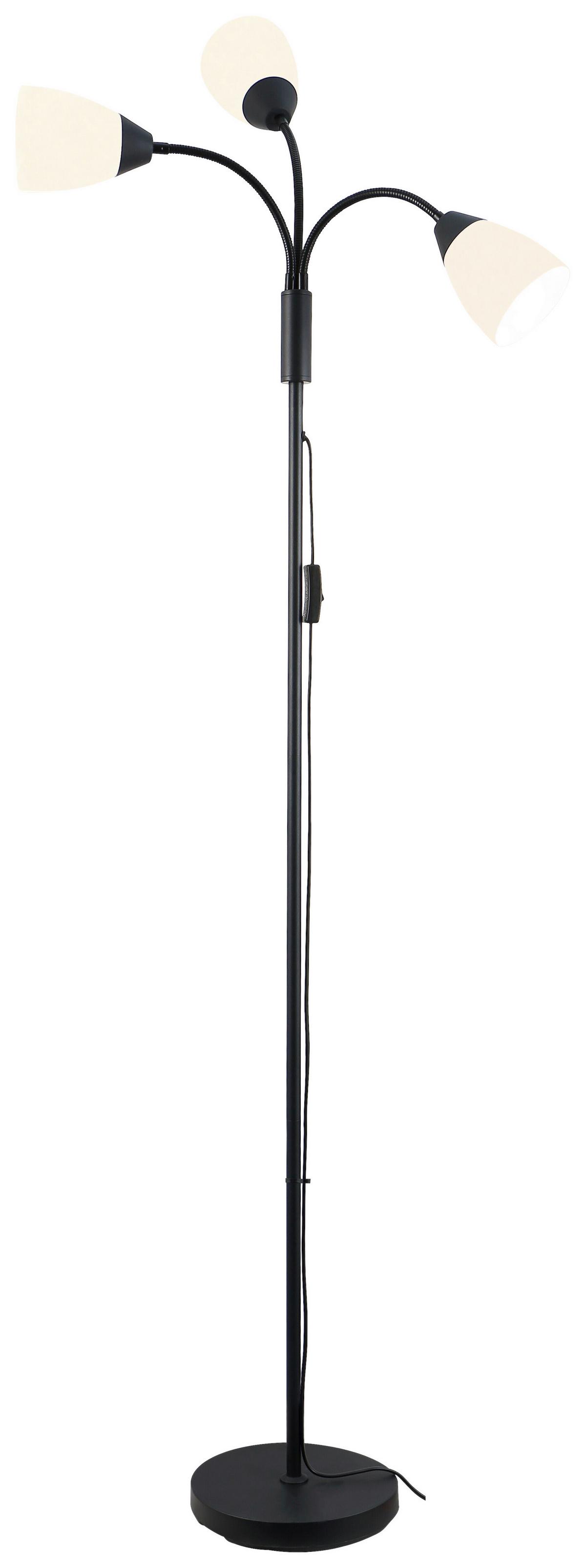 STOJACIA LAMPA TURIN - čierna/biela, Modern, kov/plast (45/40/170cm) - Mömax