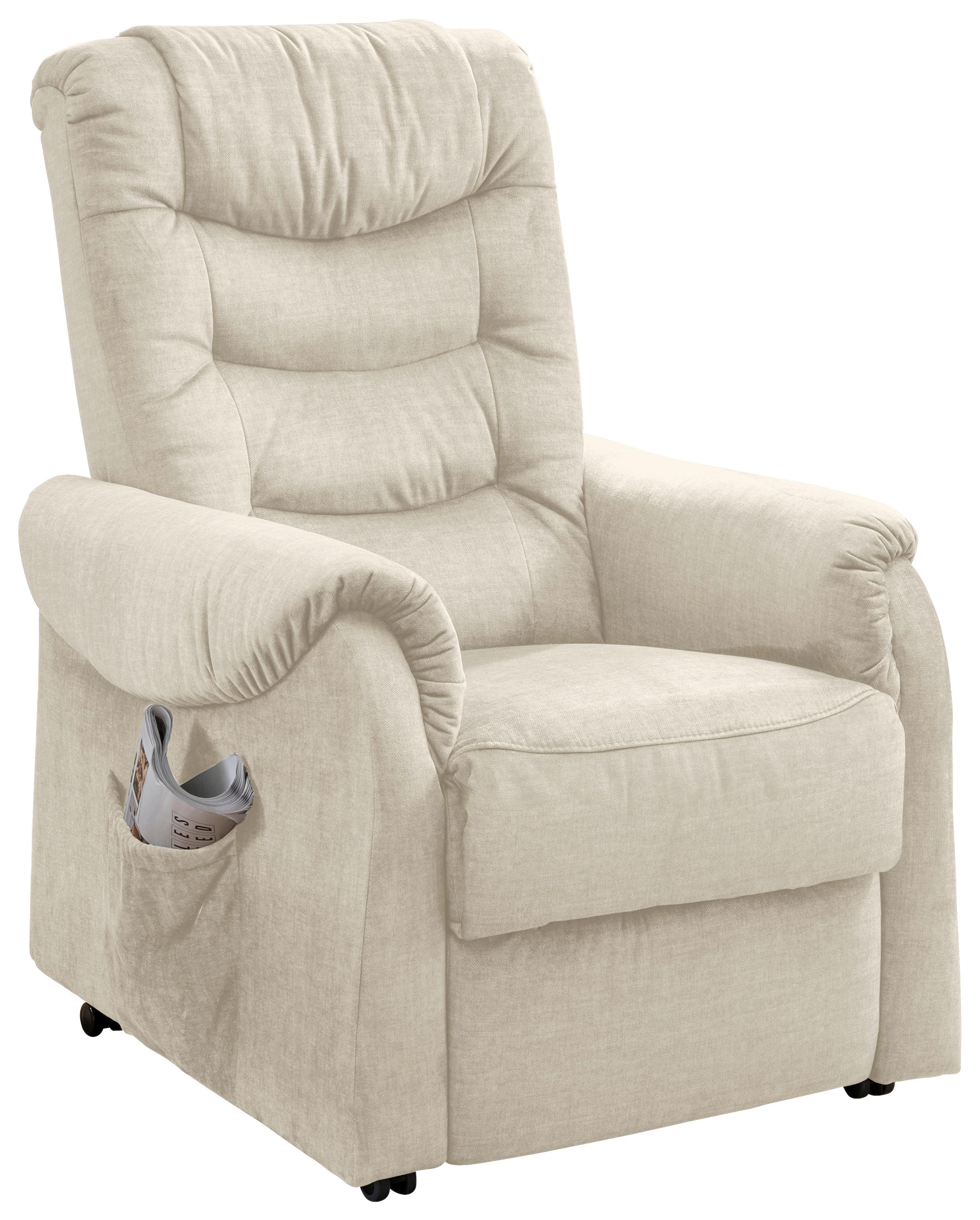 Fernsehsessel Nino Beige B: 78 cm - Beige/Schwarz, Design, Textil (78/107/93cm) - Livetastic