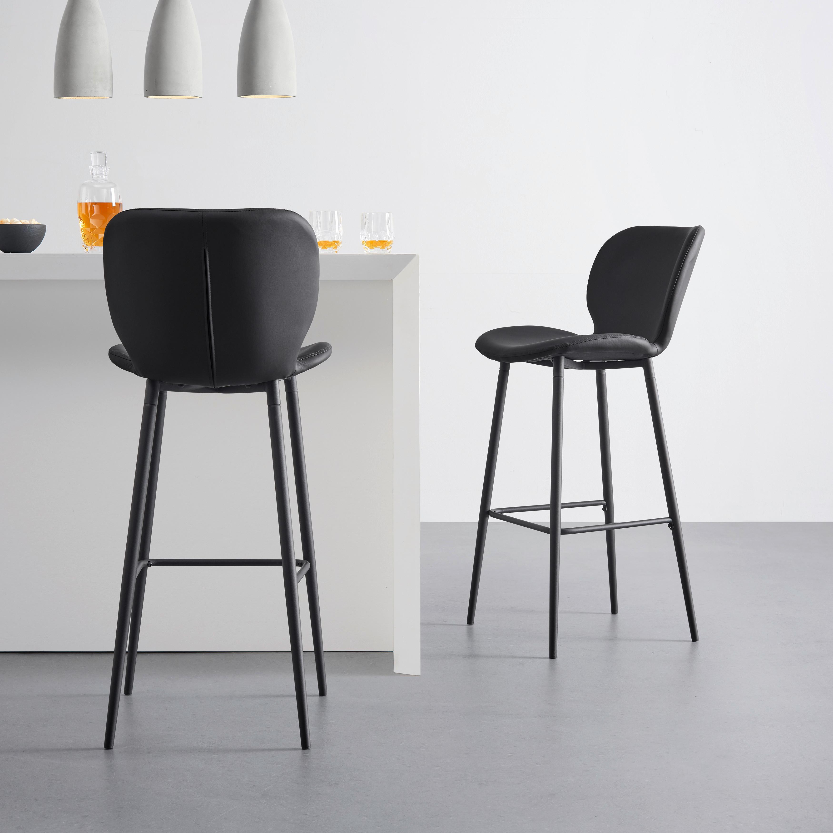 Barová Židle Iery - Černá - černá, Moderní, kov/dřevo (46/111/49cm) - P & B