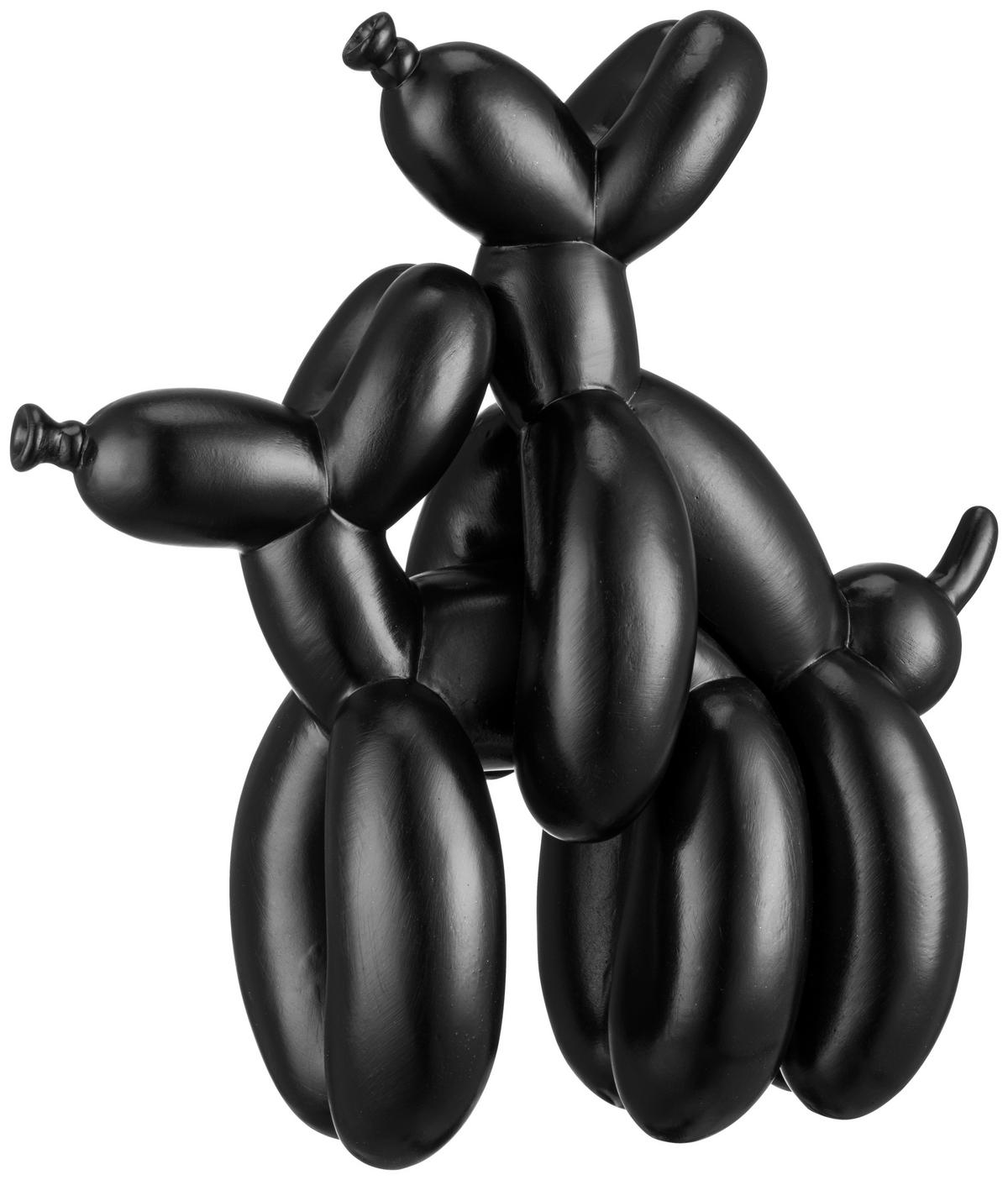 Dekohund Katja - Schwarz, KONVENTIONELL, Kunststoff (24/10,5/24cm) - Luca Bessoni