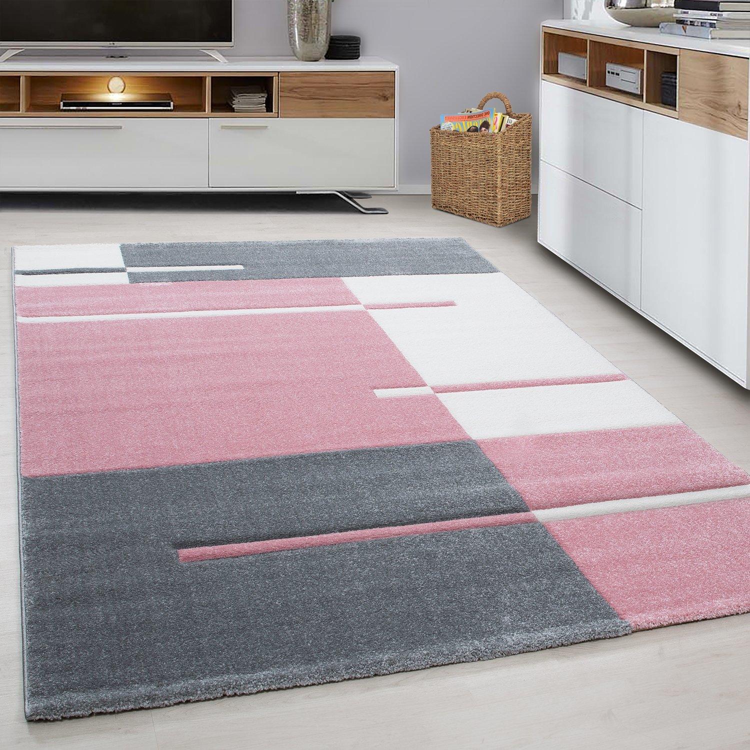Teppich Läufer Pink Hawaii 80x300 cm - Pink, KONVENTIONELL, Textil (80/300cm)