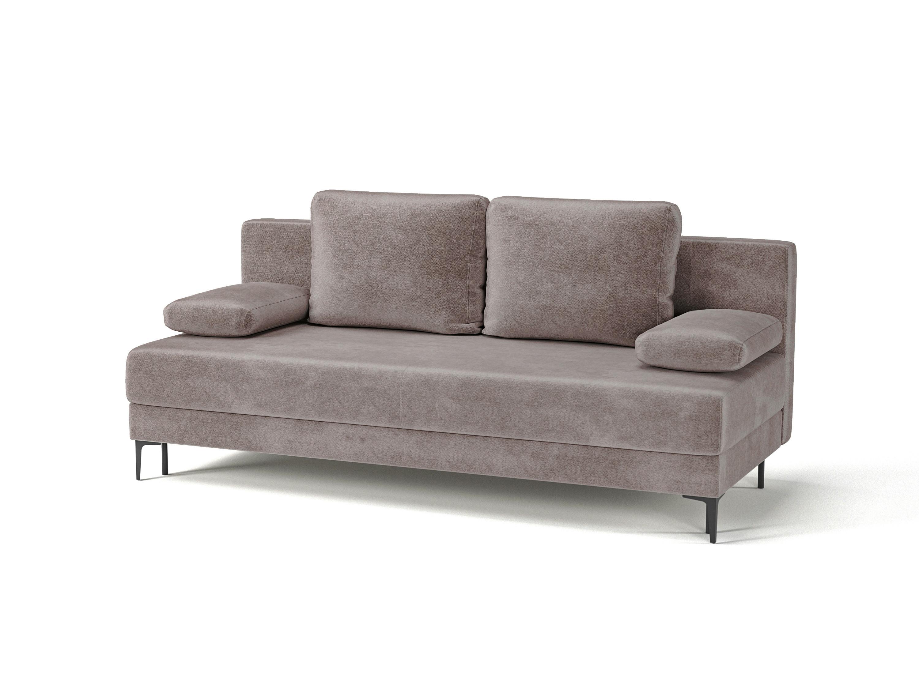 Schlafsofa Leipzig Taupe B: 200cm - Taupe/Schwarz, Design, Textil (200/78,5/88cm) - MID.YOU