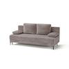 Schlafsofa Leipzig Taupe B: 200cm - Taupe/Schwarz, Design, Textil (200/78,5/88cm) - MID.YOU