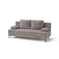Schlafsofa Leipzig Taupe B: 200cm - Taupe/Schwarz, Design, Textil (200/78,5/88cm) - MID.YOU