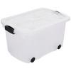 Aufbewahrungsbox Klipper + Deckel Kunststoff 58x37x31cm - Transparent, Basics, Kunststoff (58/37/31cm) - Homezone