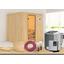 Bio-Sauna Cassis mit externer Steuerung (Kombi-Sauna) - Naturfarben, MODERN, Holz (196/198/196cm) - Karibu Bio-Sauna Cassis mit externer Steuerung (Kombi-Sauna) - Naturfarben, MODERN, Holz (196/198/196cm) - Karibu