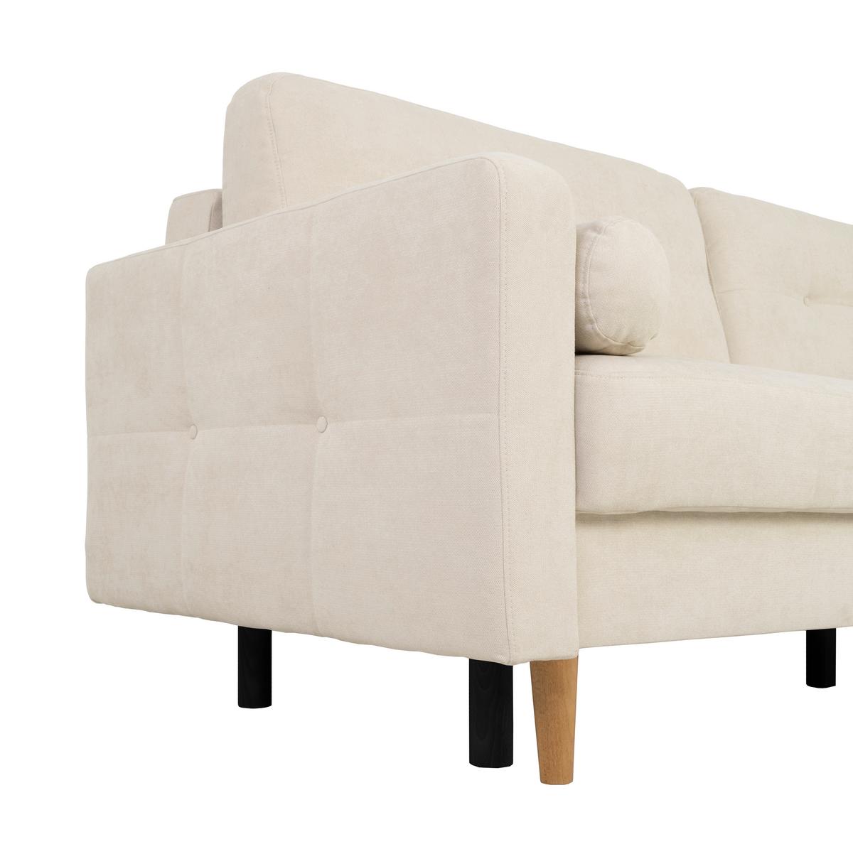 Schlafsofa Noret Beige B: 222cm - Beige/Buchefarben, Design, Textil (222/93/99cm) - MID.YOU
