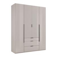 Šatníková skriňa NEW YORK - čierna/sivá, Konventionell, kov/kompozitné drevo (180/236/58cm)