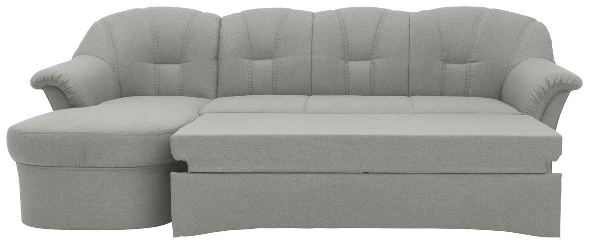 Ecksofa Mit Schlaffunktion Papenburg Silberfarben - Silberfarben/Schwarz, KONVENTIONELL, Textil (142/233cm) - MID.YOU