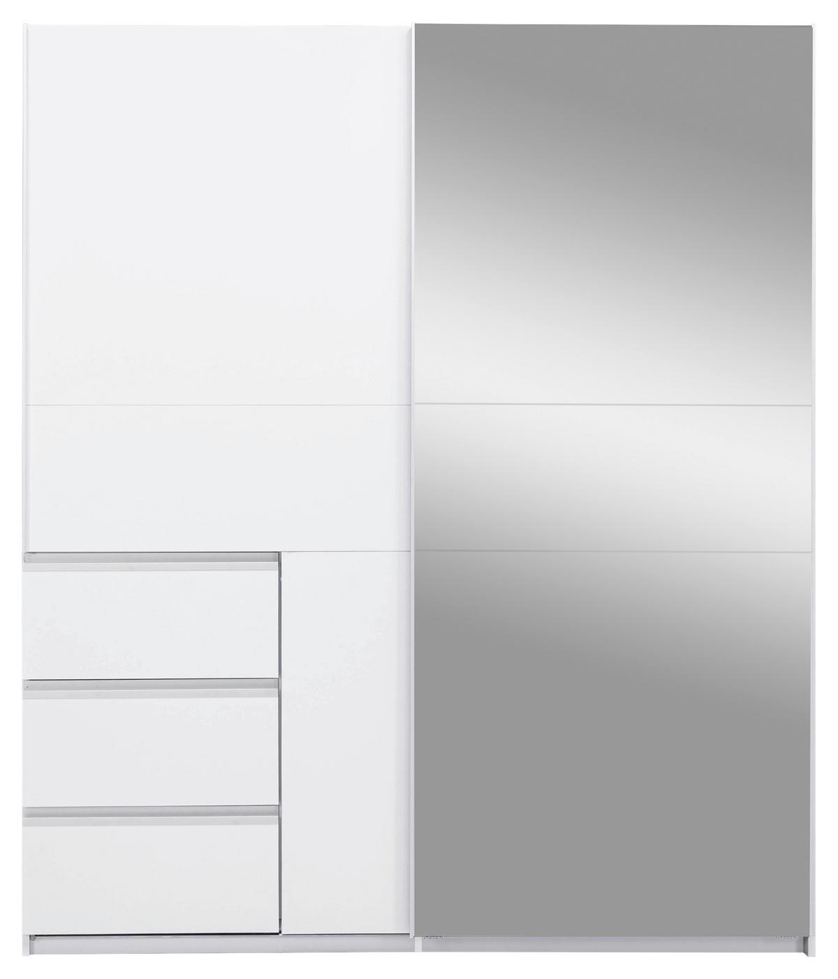 SCHIEBETÜRENSCHRANK Wilma Weiß B: 175cm - Weiß, MODERN, Holzwerkstoff (175/210/61,5cm) - P & B