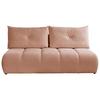 Schlafsofa Milo, Rosa B: 209 cm - Creme/Schwarz, Design, Holz/Holzwerkstoff (209/100/103cm) - MID.YOU