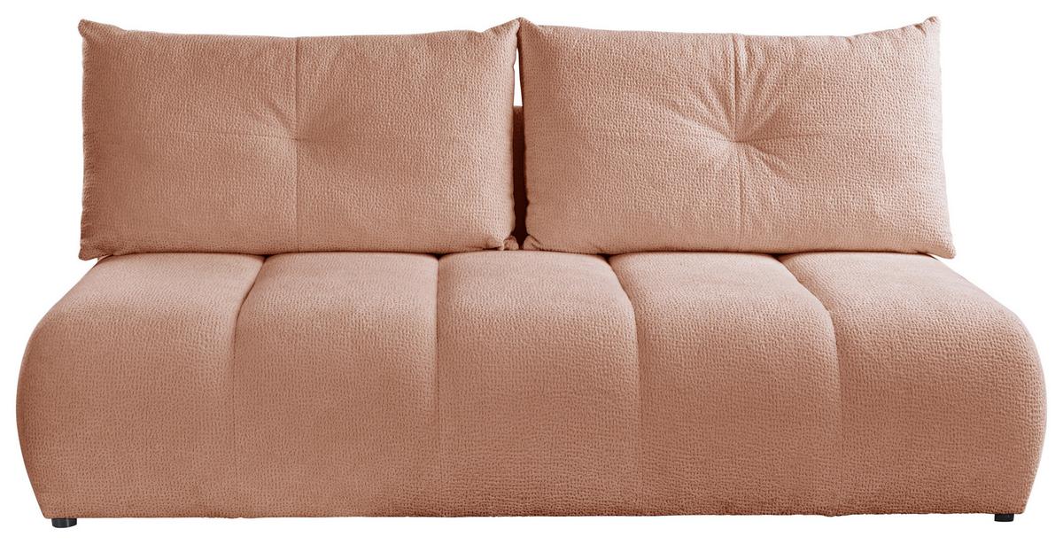 Schlafsofa Milo, Rosa B: 209 Cm - Creme/Schwarz, Design, Holz/Holzwerkstoff (209/100/103cm) - MID.YOU