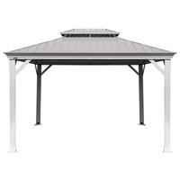 Pavillon Messina 483x363 Cm Wetterfest Gartenpavillon - Champagner, Basics, Metall (483/307/363cm)