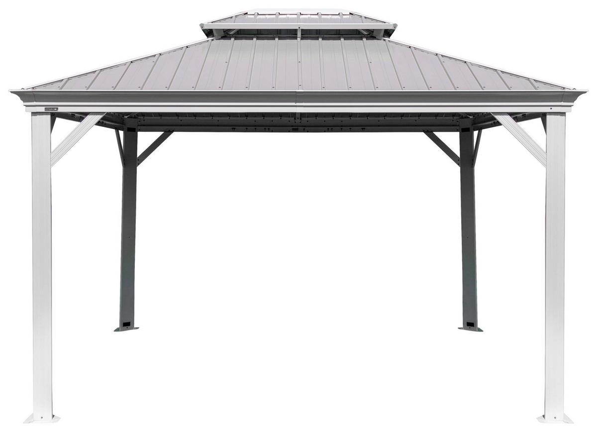 Pavillon Messina 483x363 Cm Wetterfest Gartenpavillon - Champagner, Basics, Metall (483/307/363cm)