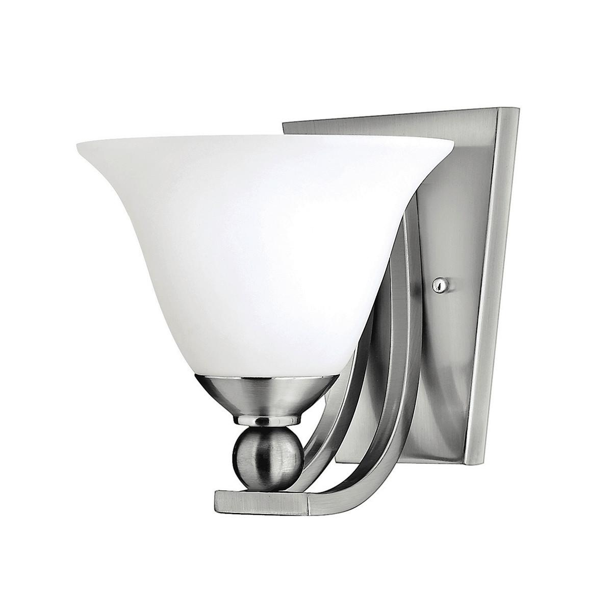 Wandleuchte Hk-Bolla1 - Nickelfarben, Basics, Glas/Metall (19.7/21.6/22.2cm) - Elstead Lighting
