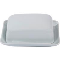 Butterdose Porzellan Ira LxBxH: 16,5x14x7 cm - Weiß, KONVENTIONELL, Keramik (16,5/14/7cm) - Ondega