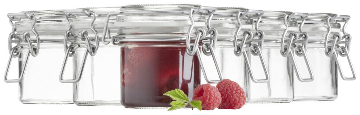 Einmachgläser 6er-set Gothika Je Ca. 90 Ml, Auslaufsicher - Transparent, Basics, Glas (6,5/7,6cm) - Mäser