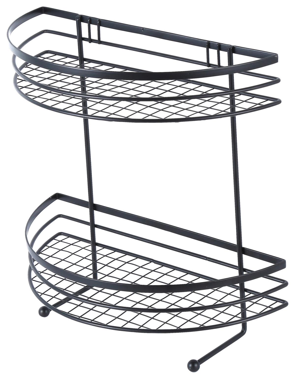 Duschregal Napoli 3 B992483-4 - Schwarz, KONVENTIONELL, Metall (24/12/25cm) - Ondega