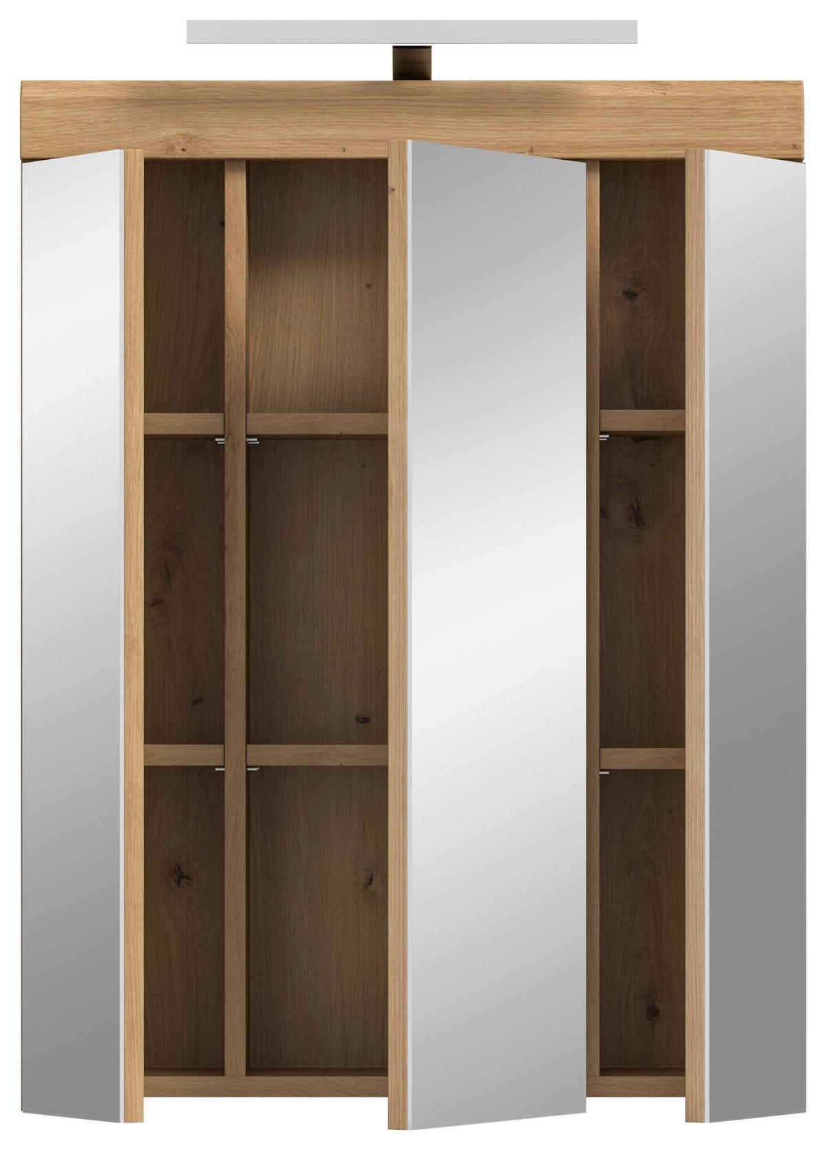 Spiegelschrank Eiche Artisan Dekor Glas - Eiche Artisan, MODERN, Glas/Holzwerkstoff (60/79/18cm) - MID.YOU