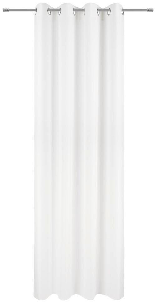 Ösenvorhang Caro - Weiß, KONVENTIONELL, Textil (140/245cm) - Ondega