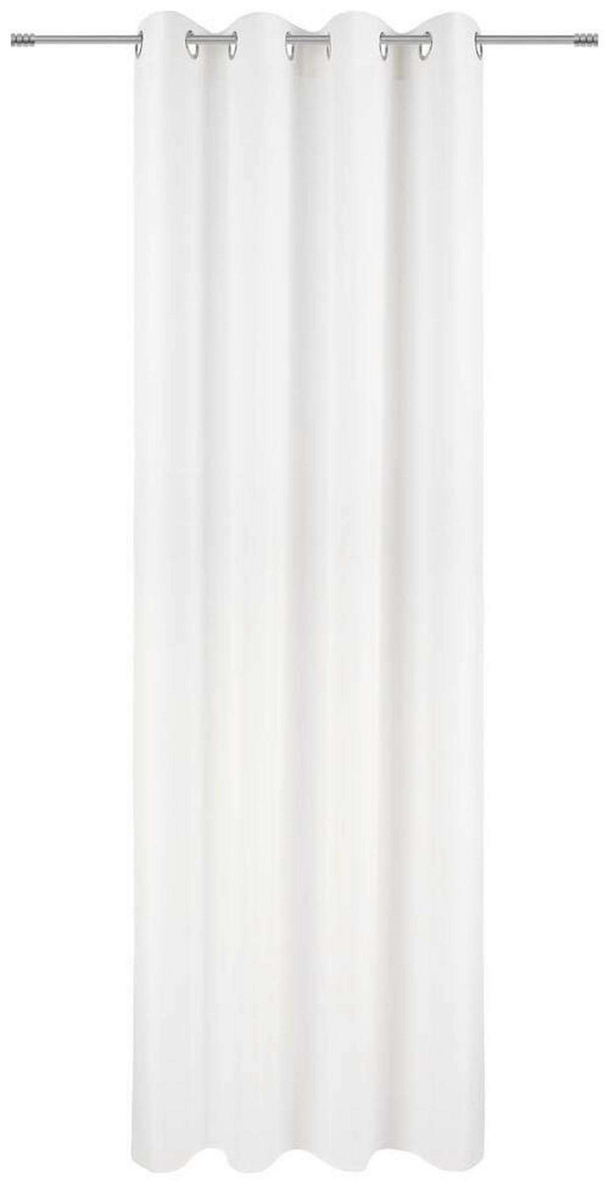 Ösenvorhang Caro - Weiß, KONVENTIONELL, Textil (140/245cm) - Ondega