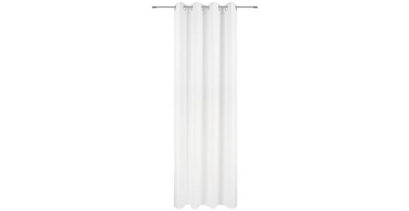 Ösenvorhang Caro - Weiß, KONVENTIONELL, Textil (140/245cm) - Ondega