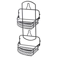 Duschregal Napoli 2 B992493-4 - Schwarz, KONVENTIONELL, Metall (15/27/15cm) - Ondega