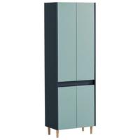 Hochschrank Lovis H 570 - Eschefarben/Dunkelblau, MODERN, Holzwerkstoff (56,9/170,0/33,0cm) - MID.YOU